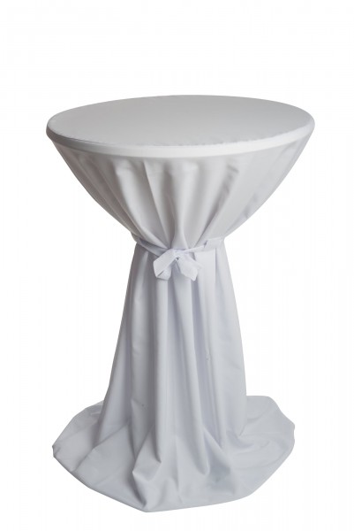 Stehtischhusse bodenlang mit Schleife Ø 80 cm